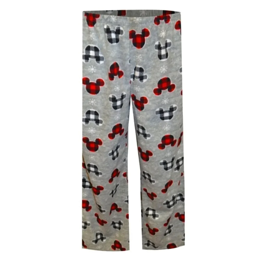 EC DISNEY BUFFALO PLAID MOUSE EARS W/SNOW PAJAMA BOTTOMS - Picture 2 of 4